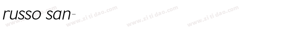 russo san字体转换